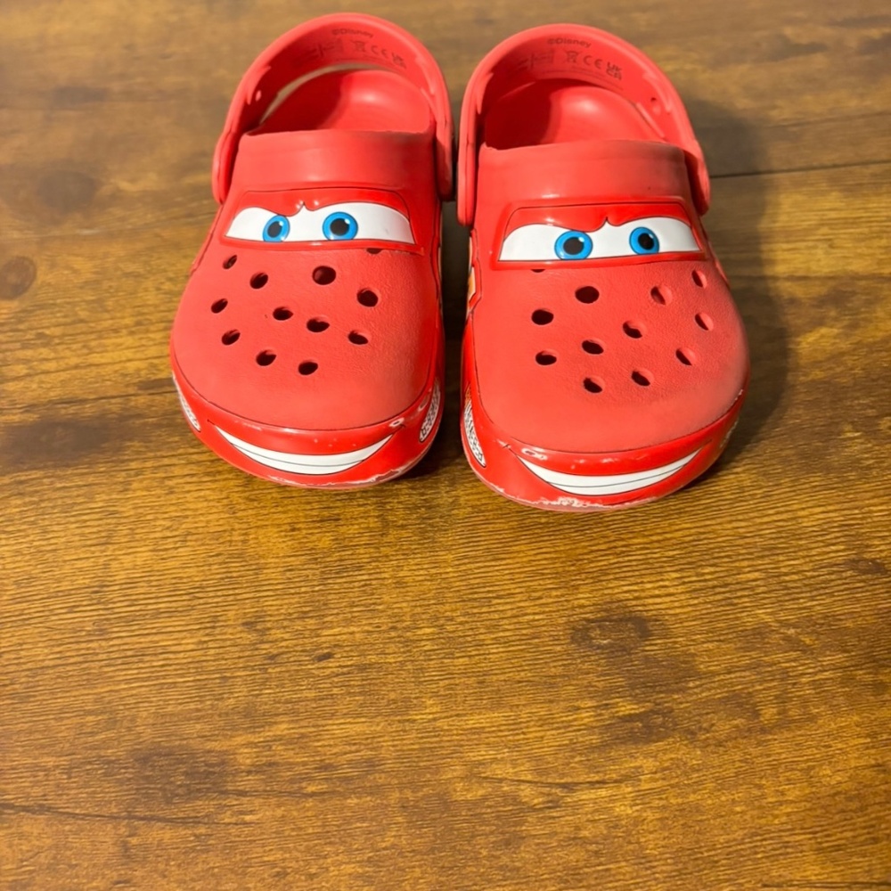 Lightening McQueen Crocs- size 8c